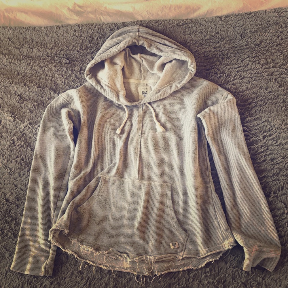billabong women's sweater. Thin gray stripes